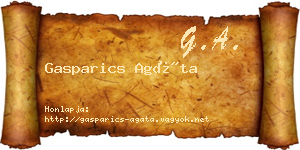 Gasparics Agáta névjegykártya